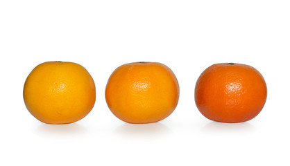 Fresh orange fruit slice isolated on white background,fruit healthy concept