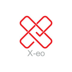 Obraz premium letters Xeo linked lines logo