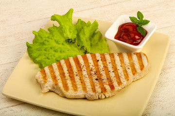 Grilled turkey steak