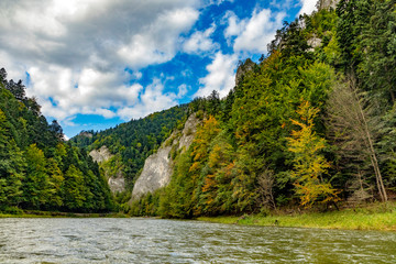 Fototapeta na wymiar The turn of the river Dunajec