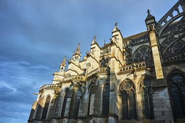 Gothic Cathedral of the Saint-Pierre-et-Saint-Paul in Troyes, France.