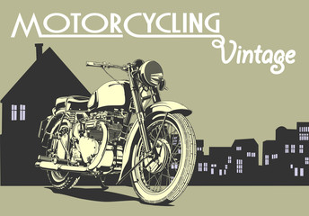 Naklejka premium sztuka ilustracji motocykla