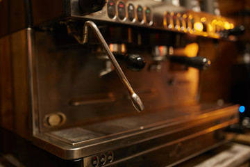 Close up coffee machine