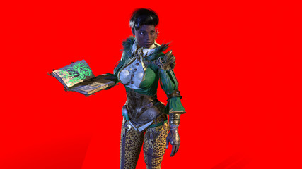 Magic Beautiful Woman 3d render