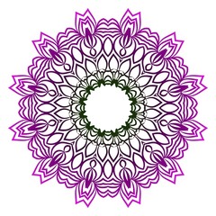 Round pattern flower mandala. circle floral ornament. Decorative illustration.