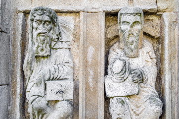 Architectural detail, facade of Santiago de Compostela cathedral