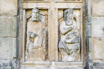 Architectural detail, facade of Santiago de Compostela cathedral
