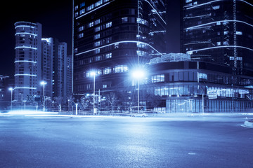 Urban Nightscape and Vague Car Lights
