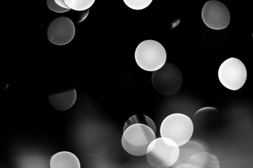 bokeh effects in black and white tones close-up