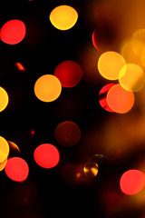 New Year's bock in a bright red and orange, yellow tones close-up