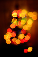 New Year's bock in a bright red and orange, yellow tones close-up