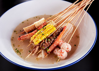 Chinese snacks, food, skewers