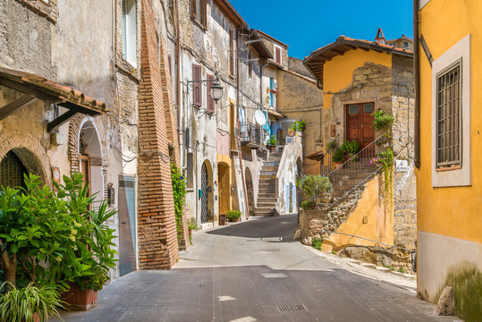 Scenic sight in Capena, picturesque village in the Province of Rome, Lazio, Italy.
