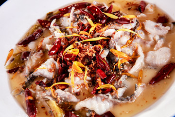 Chinese food, spicy boiled fish