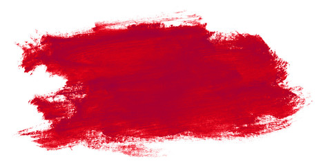 red paint stain on hand-drawn paper
