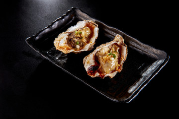 Grilled oysters