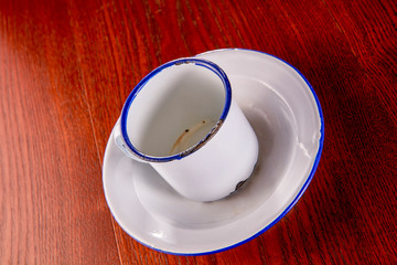 Shabby white teacup