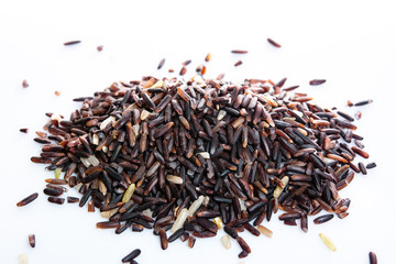 close-up riceberry organic food