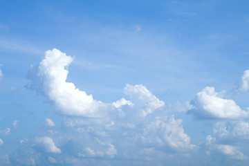 Fototapeta premium Blue sky with clouds background has space for put text or product