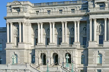 Fototapeten Thomas Jefferson Building (1897) at Library of Congress in Washington, D.C. Fragment © valeriyap