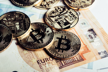 Fototapeta na wymiar Crypto currency Bitcoin