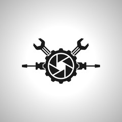 Obraz premium Camera expert Vector symbol icon