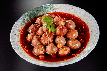 Chinese food, spicy quail eggs