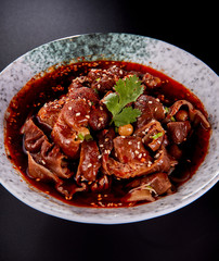 Chinese Sichuan Cuisine Spicy Pig Large Intestine