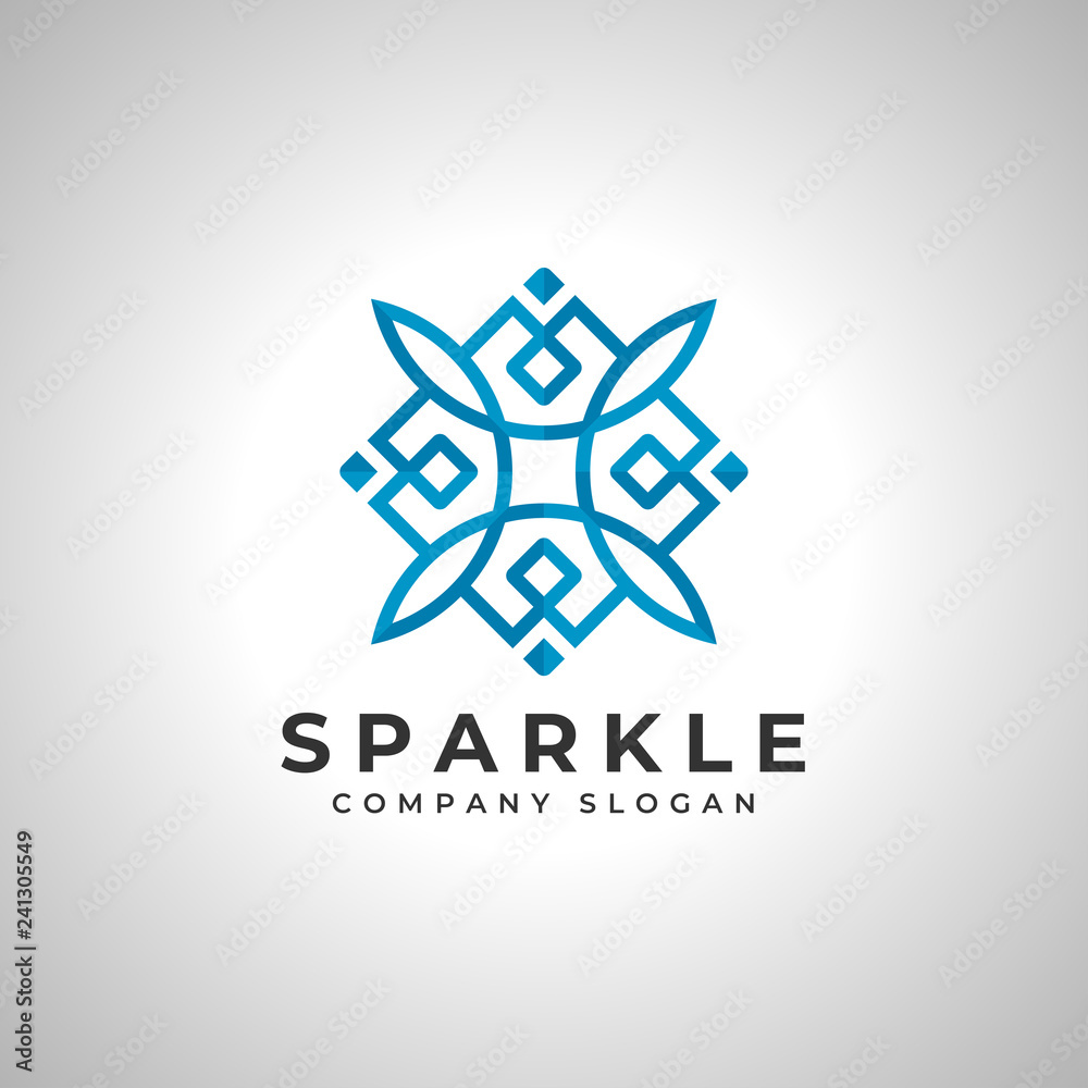 Wall mural Sparkle - Abstract Square Logo Vector