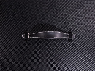 Poignée d'ampli en cuir et tolex noir