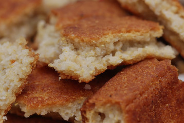 Corn bread close-up