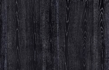 Natural oak veneer painted in black color with white patina.