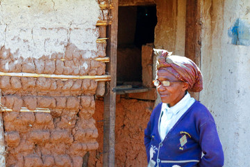 Elderly Malagasy woman portrait