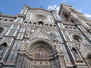 Fototapeta premium Europe, Italy, Tuscany, Florence, decoration of the Cathedral of Santa Maria del Fiore can be viewed endlessly