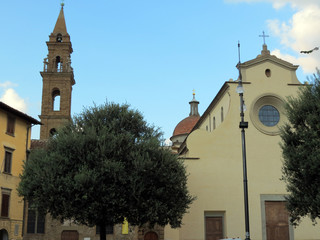 Fototapeta na wymiar Italy, Tuscany,Florence, view of the Church of Santa Spirito in good summer weather.
