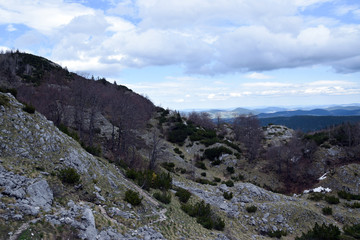 Durmitor national park. Mountains, near Bobotov Kuk. Montenegro.