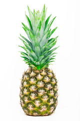 Fototapeta premium ripe pineapple isolated on white background 