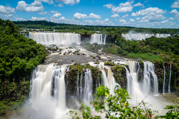 Iguazu Falls from Brazil, Waterfall Long Exposure Photo