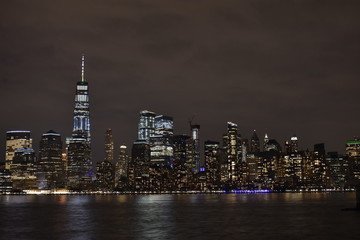 Fototapeta na wymiar Financial District, NYC at Night -7