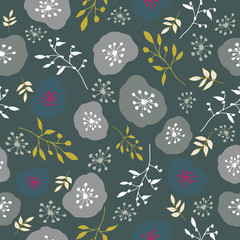 Vector Scandinavian Nature Pattern Design. Perfect for fabric, wallpaper, stationery and scrapbooking projects and other crafts and digital work
