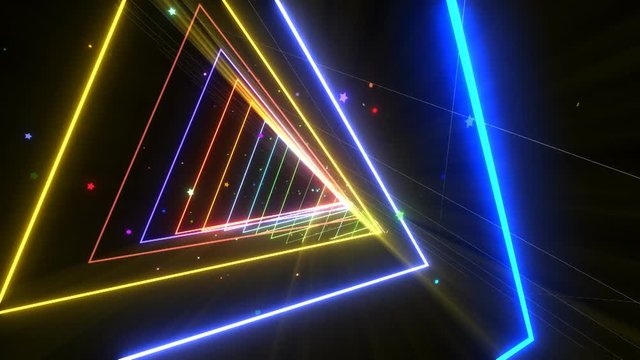 VJ Loop Glowing Disco Tunnel