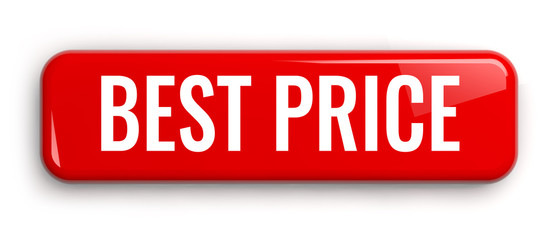 Best Price Red Button Isolated on White