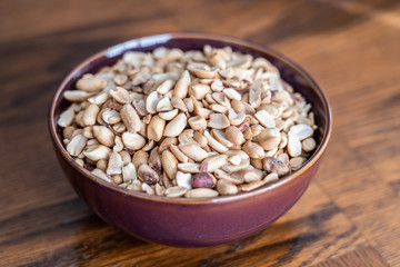 Nigerian Roasted Groundnuts Peanuts on display in bowl