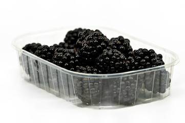 a punnet of fresh  blackberries