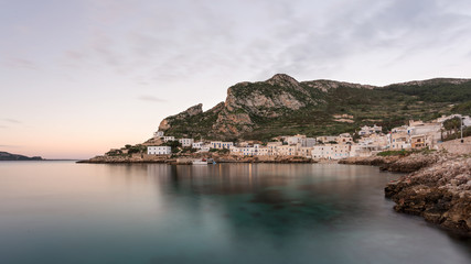 Landscape view of sea stack of Levanzo, Egadi Islands, Sicily, Italy