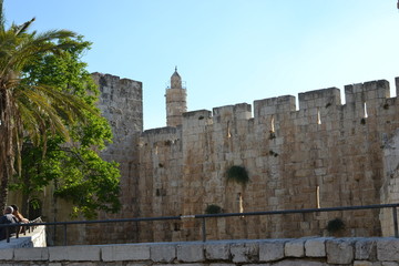 Old City of Jerusalem, Israel, Tower of David and ancient wall