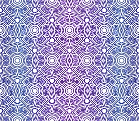 Fototapeta premium Vector Ornamental Seamless Pattern With Abstract Floral And Leave Style. Paper For Scrapbook. Gradient color