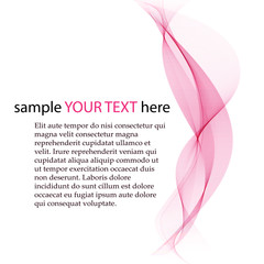 Transparent soft lines on white background. Magenta color. Vector smooth pink