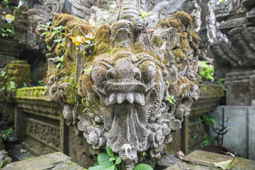 Balinese exterior carving in monkey forest