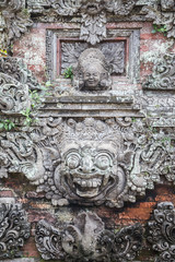 Exterior carving at Saraswati temple in Ubud, Bali